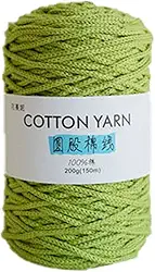 1 peça 200 g fio de crochê de malha vazada cor lisa 200 g fio de poliéster fio de corda redonda para bolsa de mão, cesta de crochê, tecido