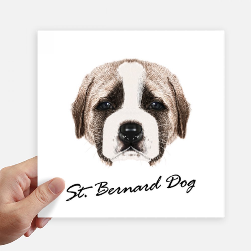 Stickers de Perro San Bernardo DIYthinker de 20cm Pegatinas Cuadradas para Pared y Maleta 4 Uds