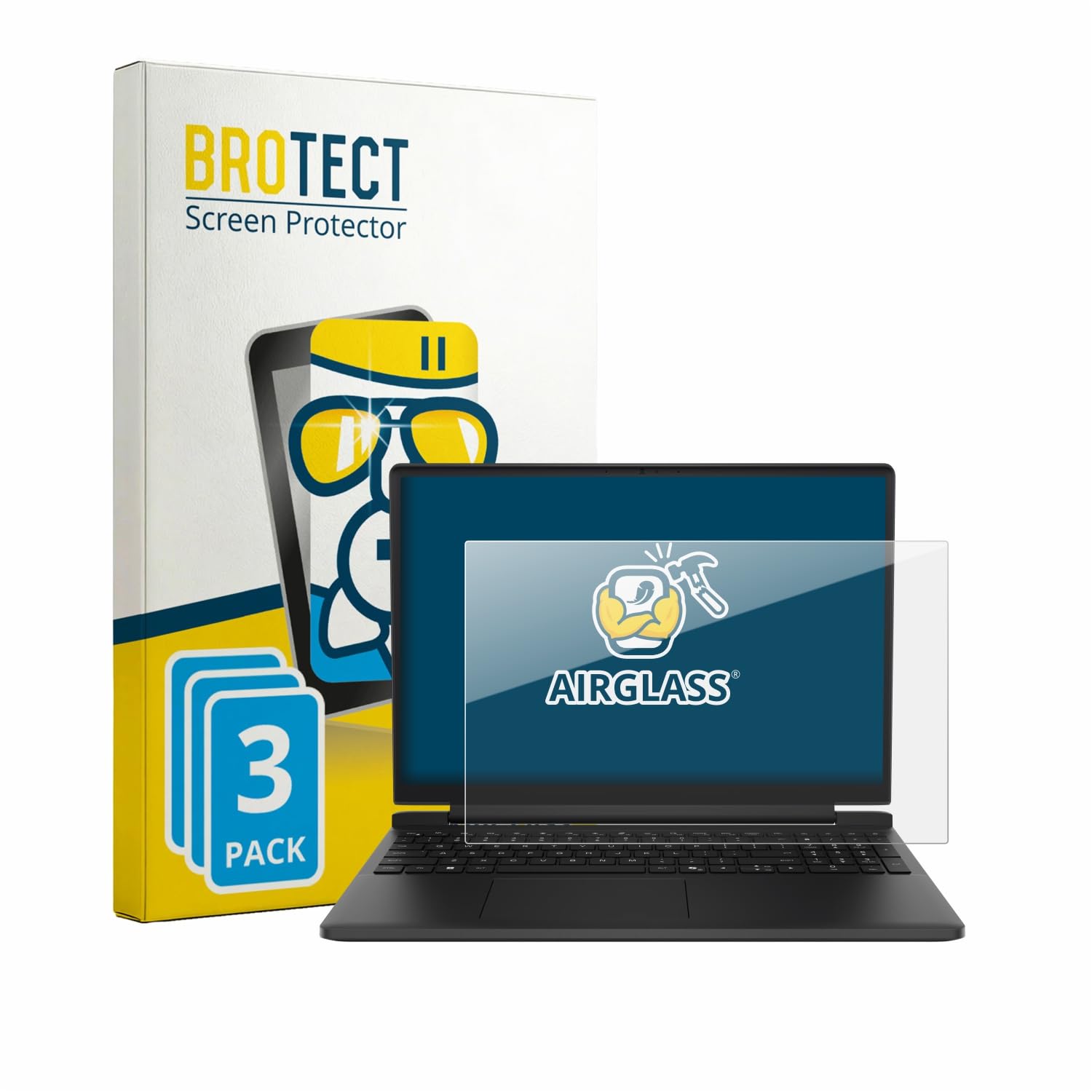 brotect Pellicola Protettiva Vetro per Dell Alienware 15 DA15260 Protezione Schermo (3 Pezzi) [Durezza Estrema 9H, Chiaro]