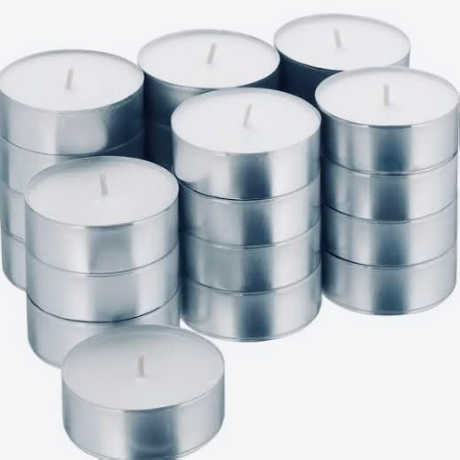 Ikea Glimma 24 Maxi Tea Lights 9 Hours Burn Time White Amazon.co.uk