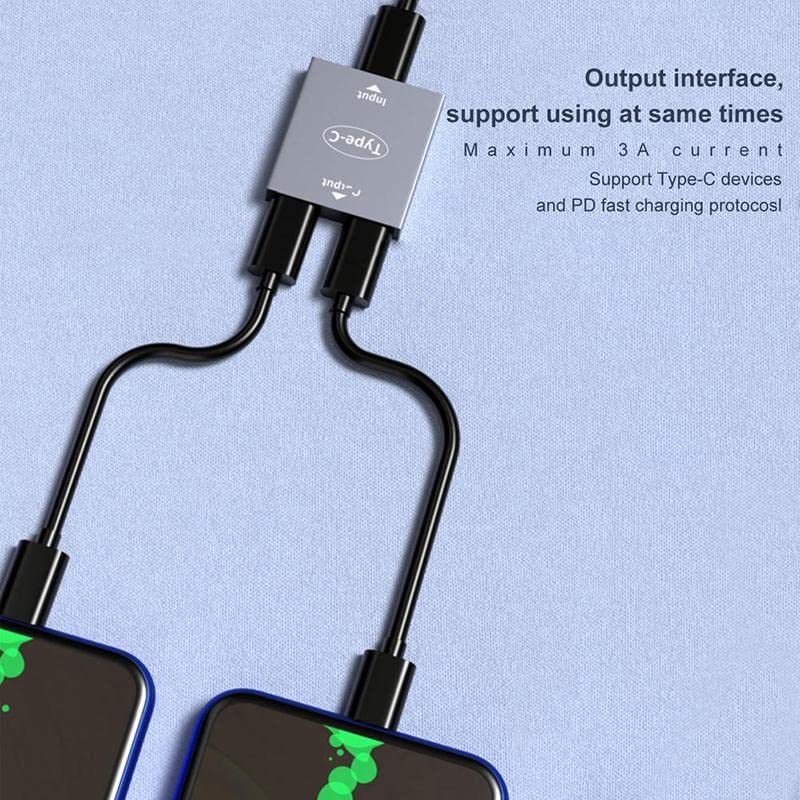 Image of Tobo Charging Adapter Travelling Accessories Firm Structure High Speed Charge Widely Applicable Phone Supplies Type-c Converter (Type-c Dual Female)