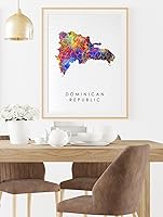 Vista 2 de Dignovel Studios 8 x 10 sin marco de la República Dominicana mapa caribeño nación turística patria patria país mapa del mundo mapa del mundo