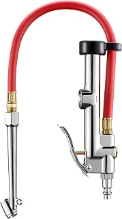 AstroAI 25.6" Heavy-Duty Tire Inflator Gauge with Dual Head Chuck, ANSI B40.1 Accurate 10-120 PSI for Air Compressors