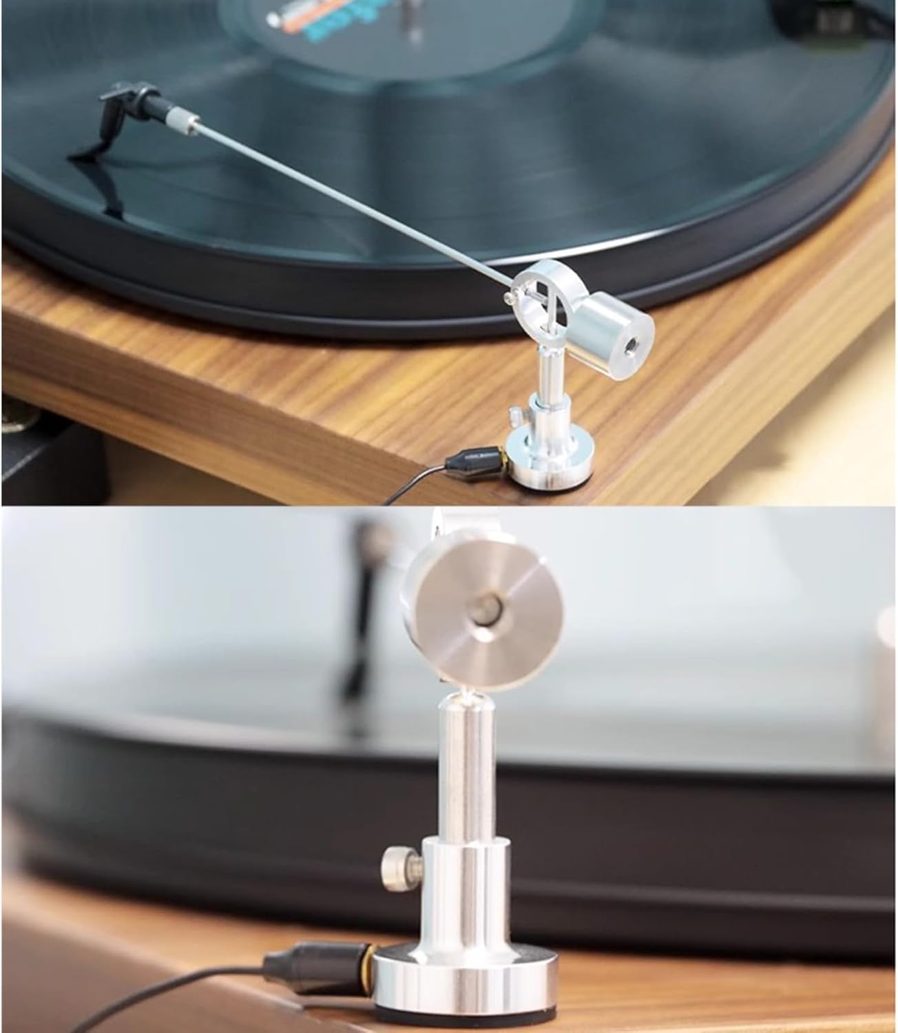 Braccio Per La Pulizia Dei Giradischi In Vinile, Spazzola Antistatica Per Dischi, Altezza Regolabile Da 4,5 a 6cm, Con Cavo Di Terra Da 1m, Pulisce Il Disco Durante La Riproduzione, Rimuove La Polvere