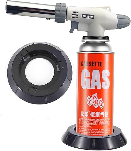 Soplador de butano para cocina Antorchas culinarias originales japonesas para cocinar, llama profesional ajustable con soporte estabilizador para