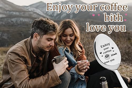 Miniatura 6 de Disfruta de tu cuchara de café, regalo para mejores amigos, novio, marido, aniversario, cumpleaños, para mejor amiga, divertidas cucharas de café