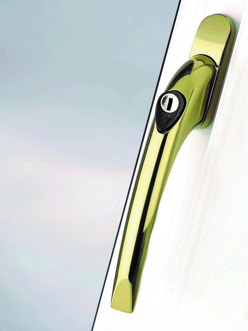 Mila ProLinea Smart Spindle Window Lock handle 9mm - 50mm Long Gold