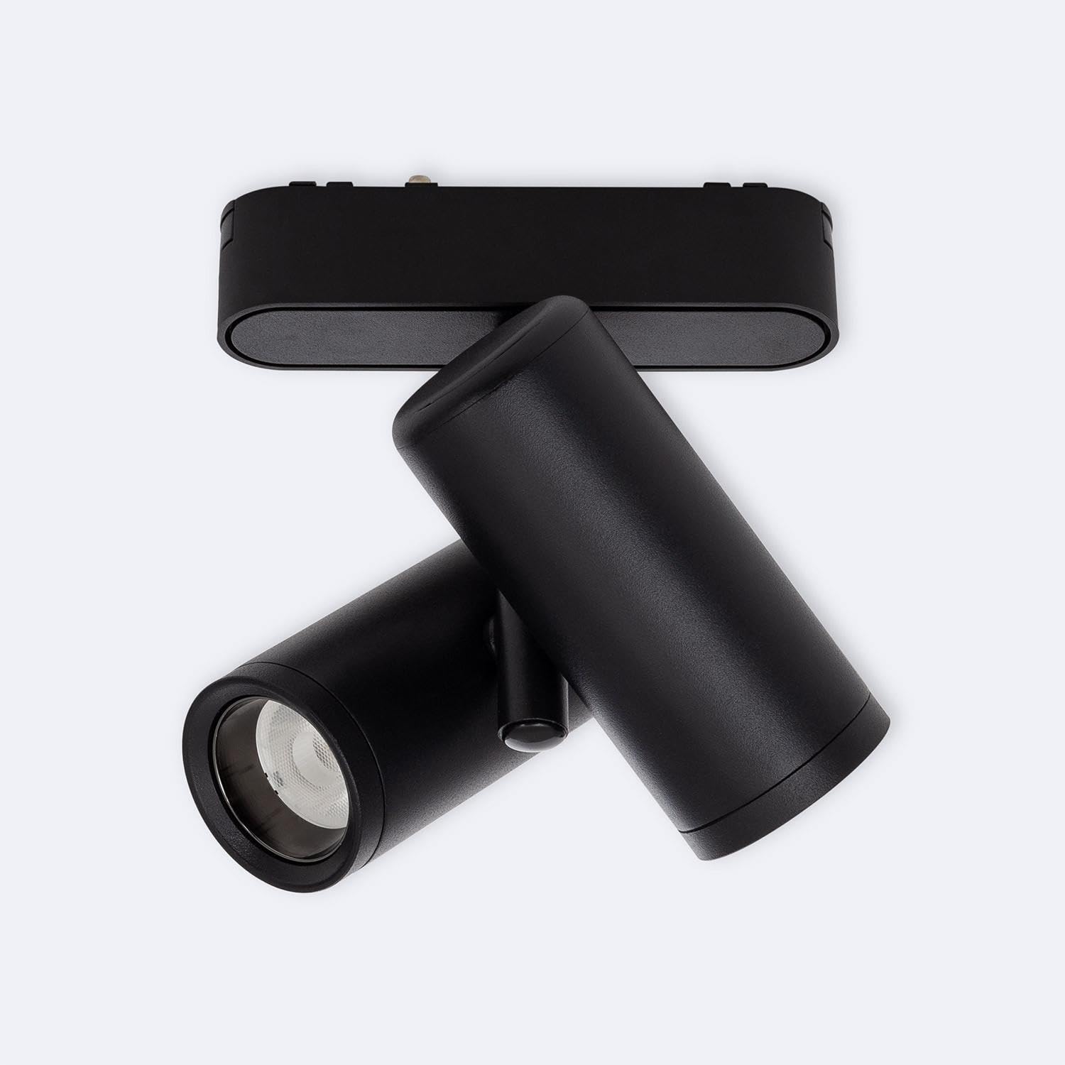 Spot LED sur Rail Magnétique 25 mm Super Slim Quartz 16W 48V Noir 4000K Bla