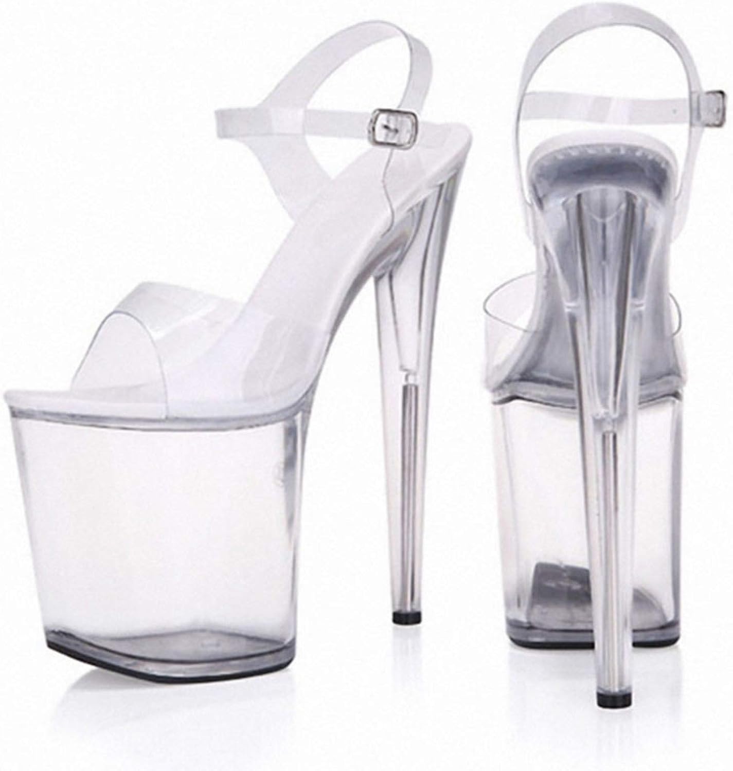 Transparent heels catwalk Clearance