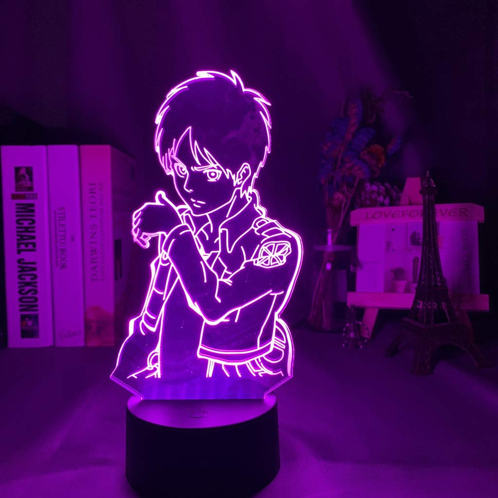 3D Bedroom Decoration Night Light Trio Powered Lights Attack Titan