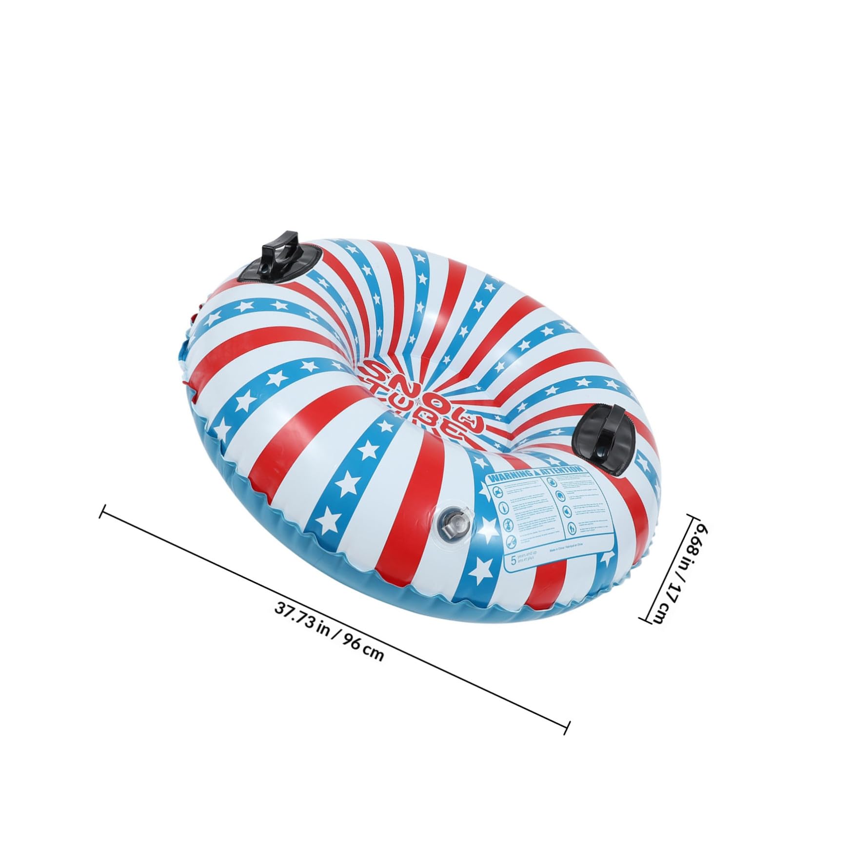 Ciambella Gonfiabile per Neve in Pvc Blu per Ragazzo Ragazza e Adulti | Uso Outdoor in Inverno, Alta Resistenza All'usura, Formato Salvaspazio, 1 Pezzo