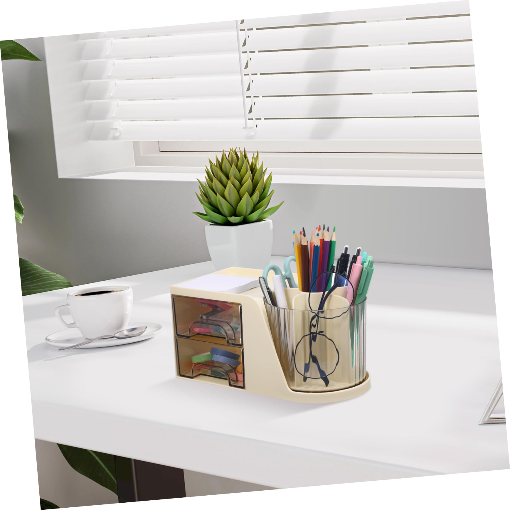 Büromaterial Stiftehalter Drehbarer Schreibtisch-organizer Aufbewahrungsetui für Schreibtisch Stiftehalter für Bürobedarf Arbeitsplatz-organizer