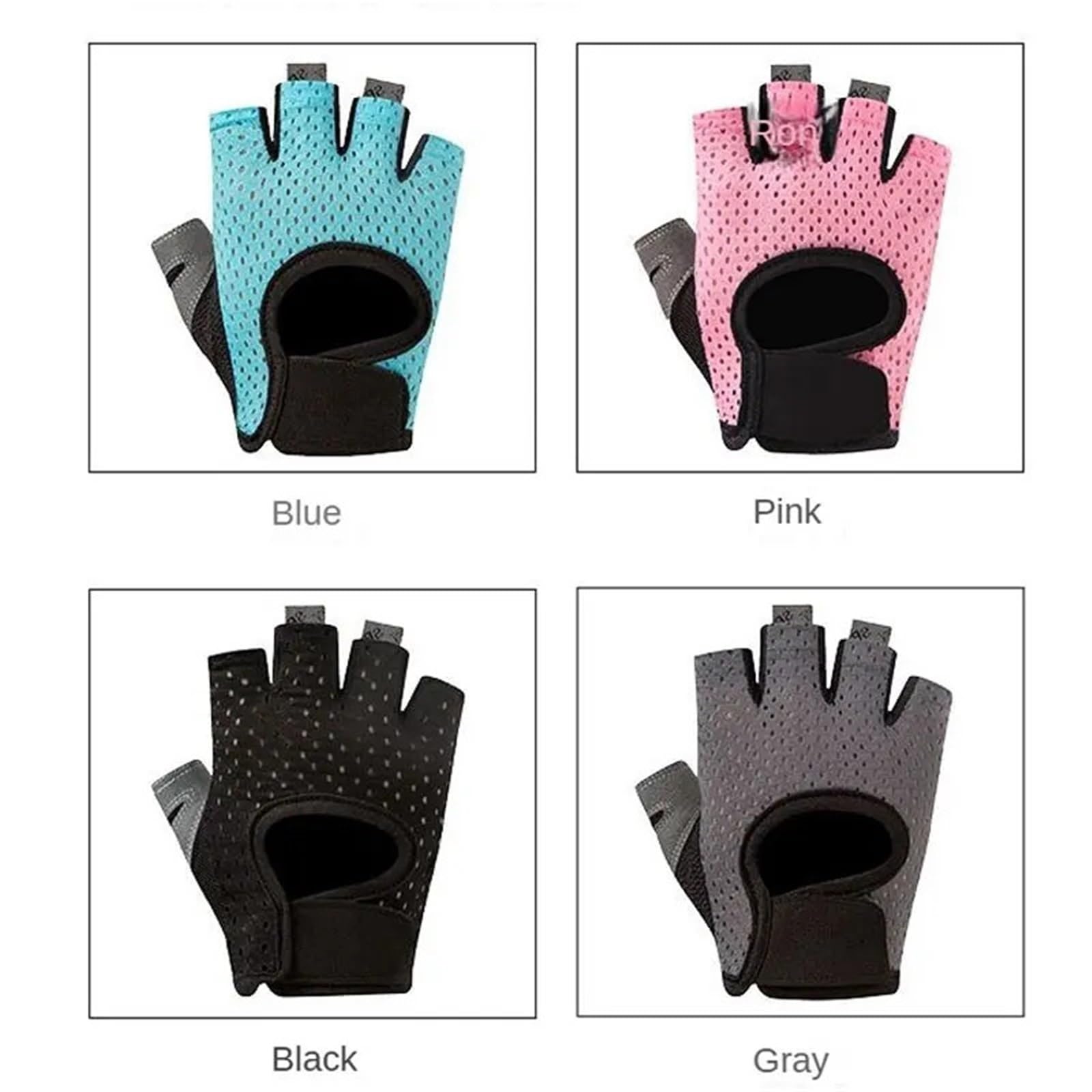 Guanti Da Fitness Guanti sportivi da donna, estivi, antiscivolo, in seta ghiacciata, traspiranti, da uomo, con mezze dita, for allenamento Per Il Fitness