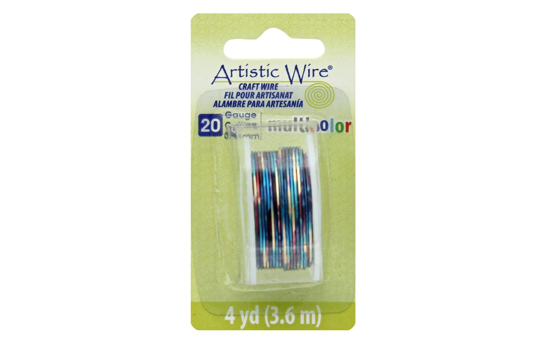 Artistic Wire Multicolor, 20 Gauge Tarnish Resistant Colored Copper Craft Jewelry Wrapping Wire Wire, Blue, Red, Gold, 4 yd