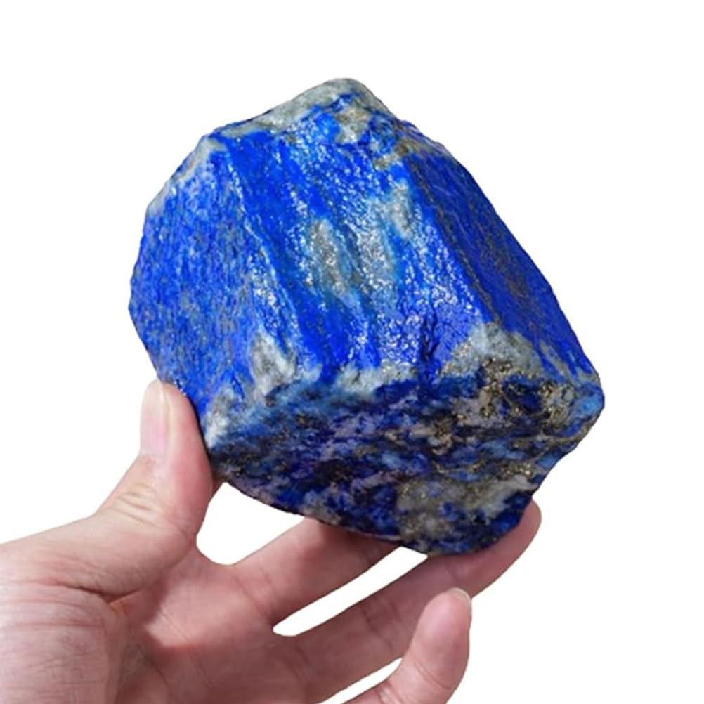 ITCLEYMDZV 1pcs Crystal Stones Rough Gemstones Lapis Lazuli Raw for Tumbling, Polishing, Home Decoration, Fish Tank DIY, Wicca,400g