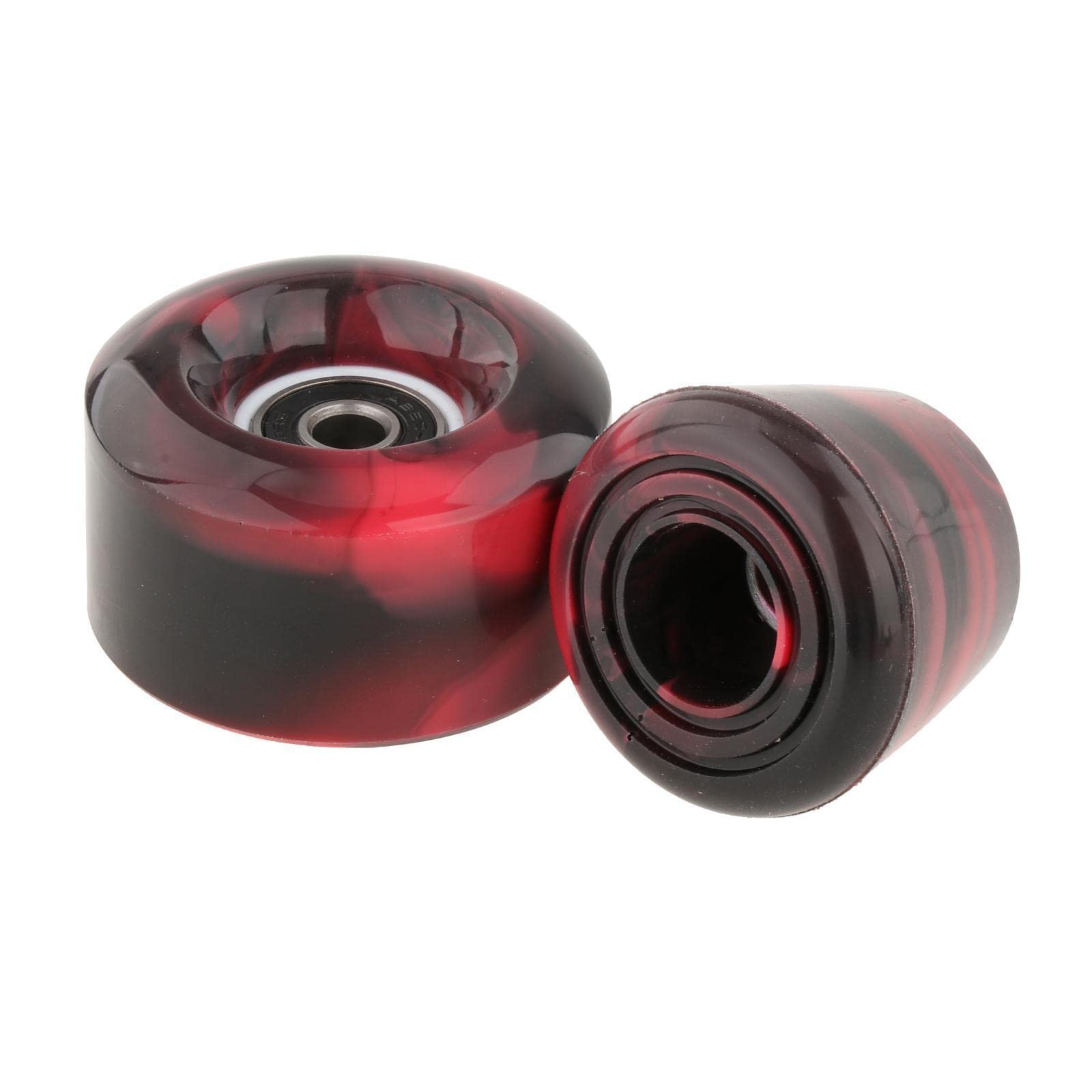 Lot de 8 Roues de Patin à roulettes avec Roulements Installés Quad Wheels pour Patinage à Double Rangée et Planche à roulettes à L'extérieur Ou à L'in