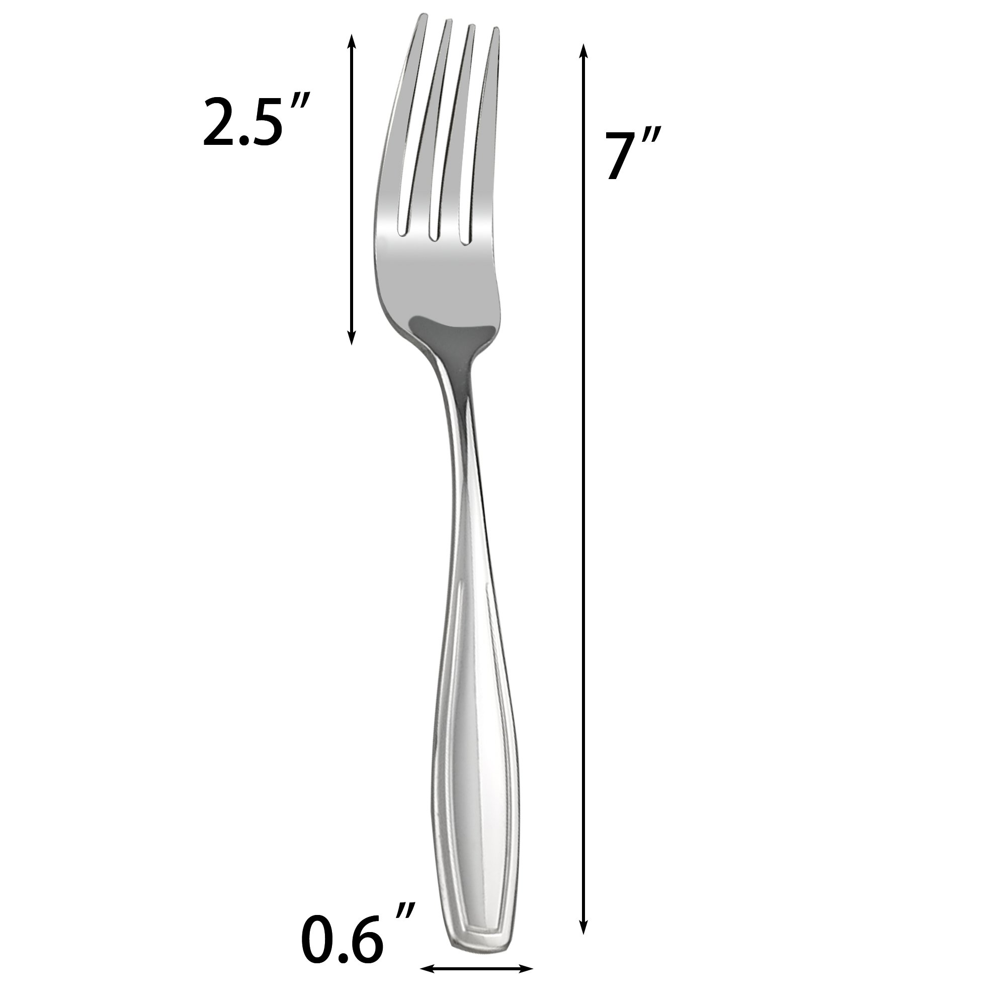 Set de couverts en acier inoxydable Salad Forks-12 Silver
