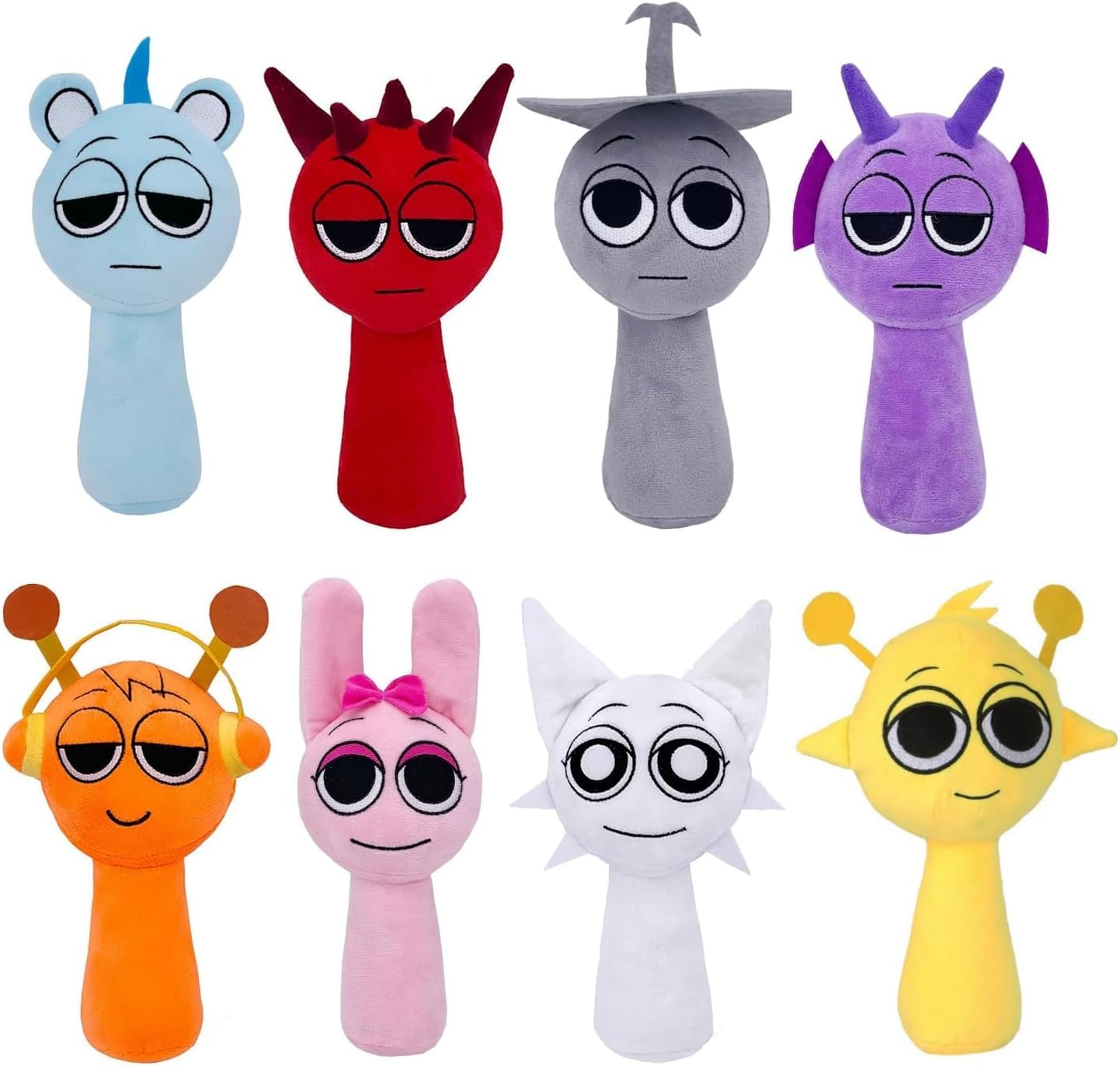 8PCS Sprunky Game Plush, Sprunky Toys Plush,Soft Stuffed Animal Pillow Doll Christmas Birthday Gifts for Adult Kids(8PCS-A