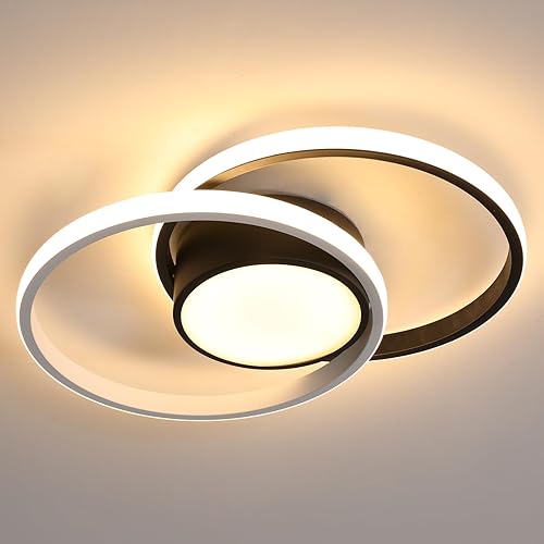 Miniatura 10 de AUA Lámpara LED moderna de techo, lámpara de montaje empotrado de 39 W, redonda de 15.7 pulgadas, 6500 K, iluminación cercana al techo