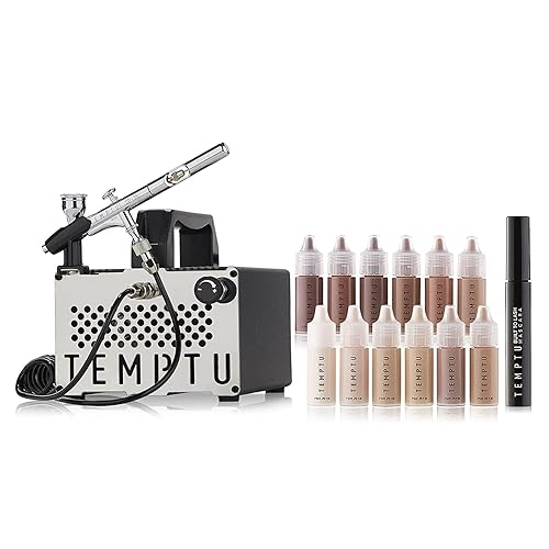 TEMPTU S-One - Compresor de aerógrafo avanzado para belleza y trabajo de cuerpo completo  Ideal para uso en la escuela, salón y estación de trabajo