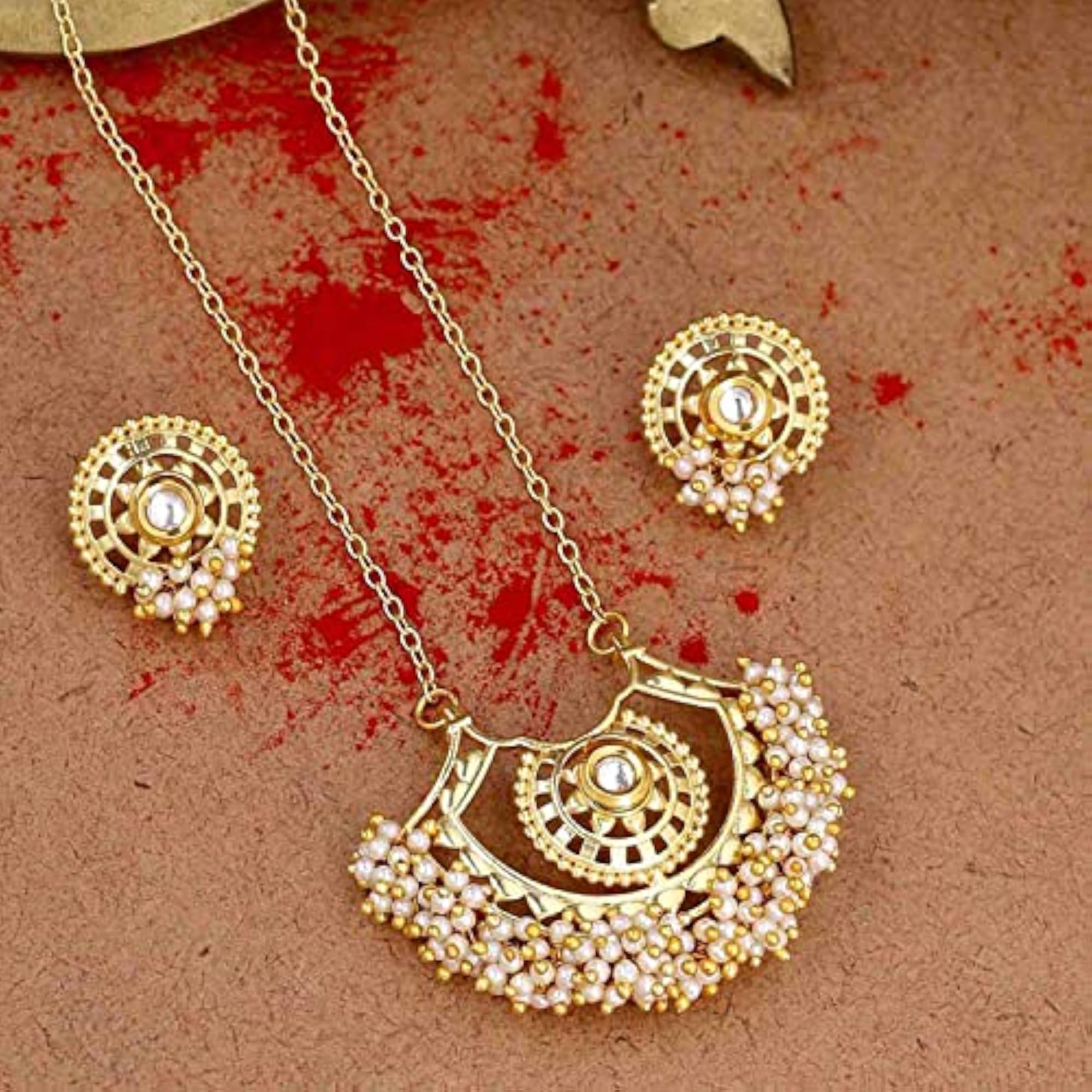 Veerangana Antique Style Necklace Set