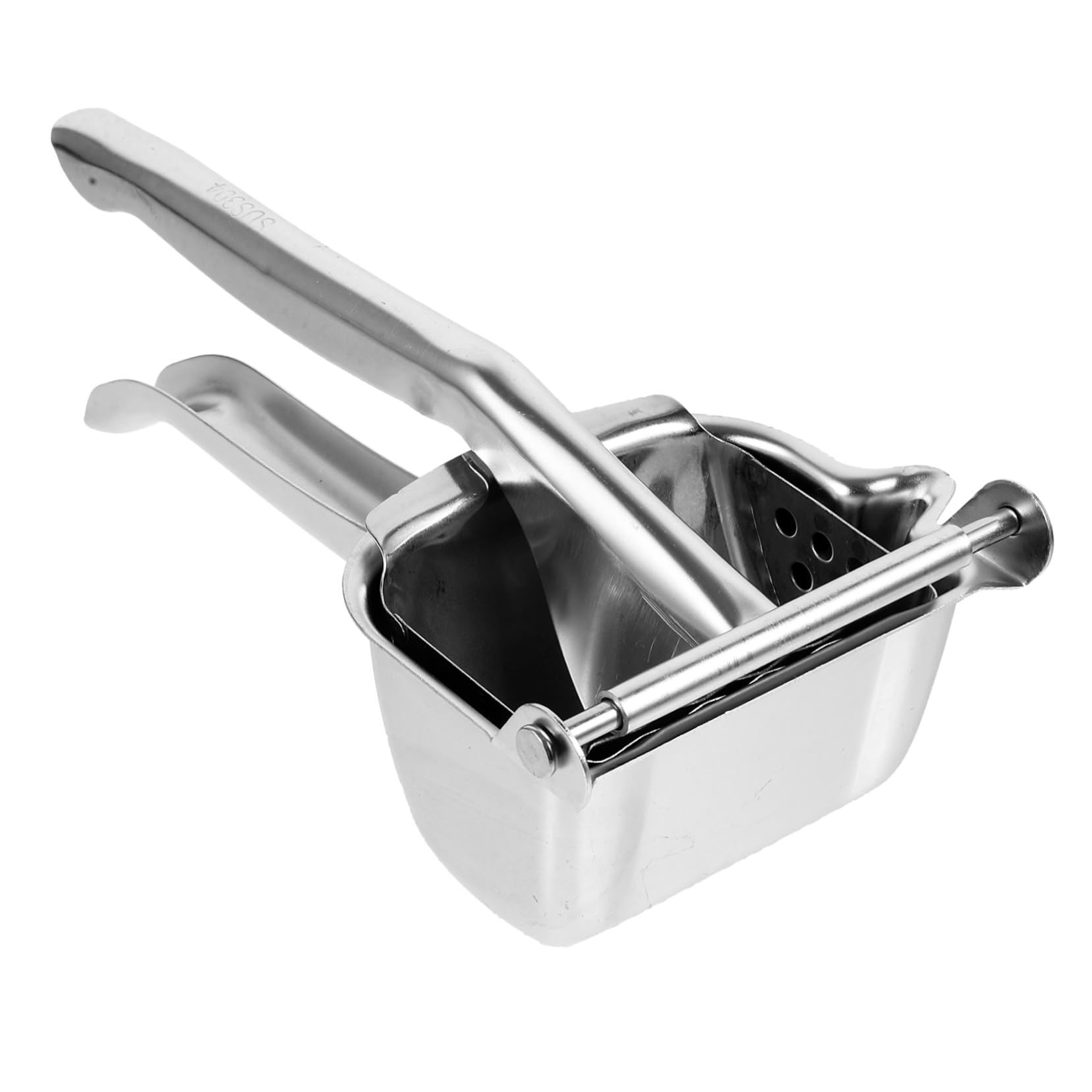 VOSAREA 1Pc Stainless Steel Manual Juicer Ergonomic Fruit Extractor Tool for Home Kitchen Easy Clean Mini Squeezer for Oranges Lemons and Grapefruit Silver Finish