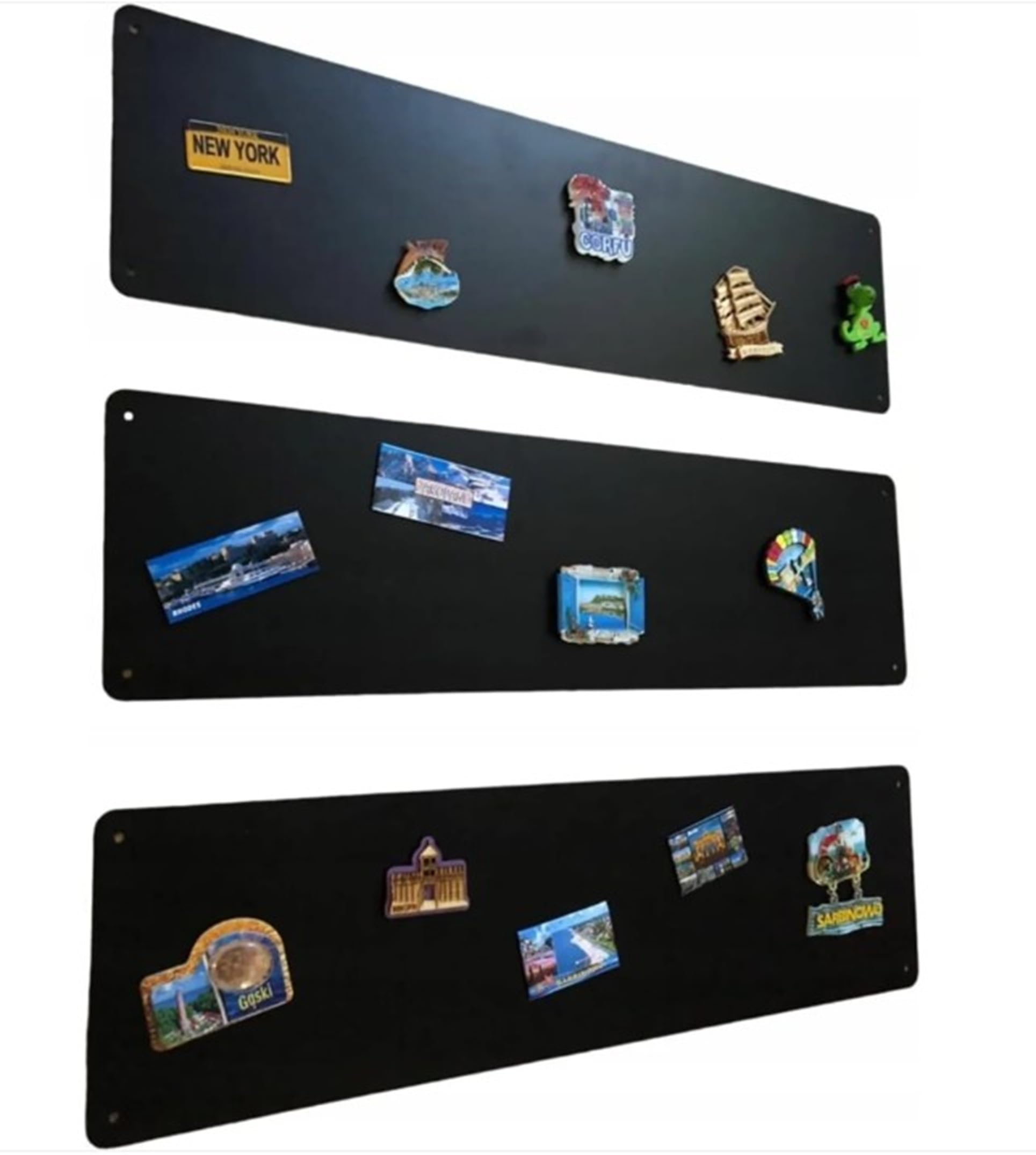 Magnetisch Glasbord Voor Aan De Wand - Memobord 60x40 Cm Met Magneten En Marker Zwart Magneetbord 60x90