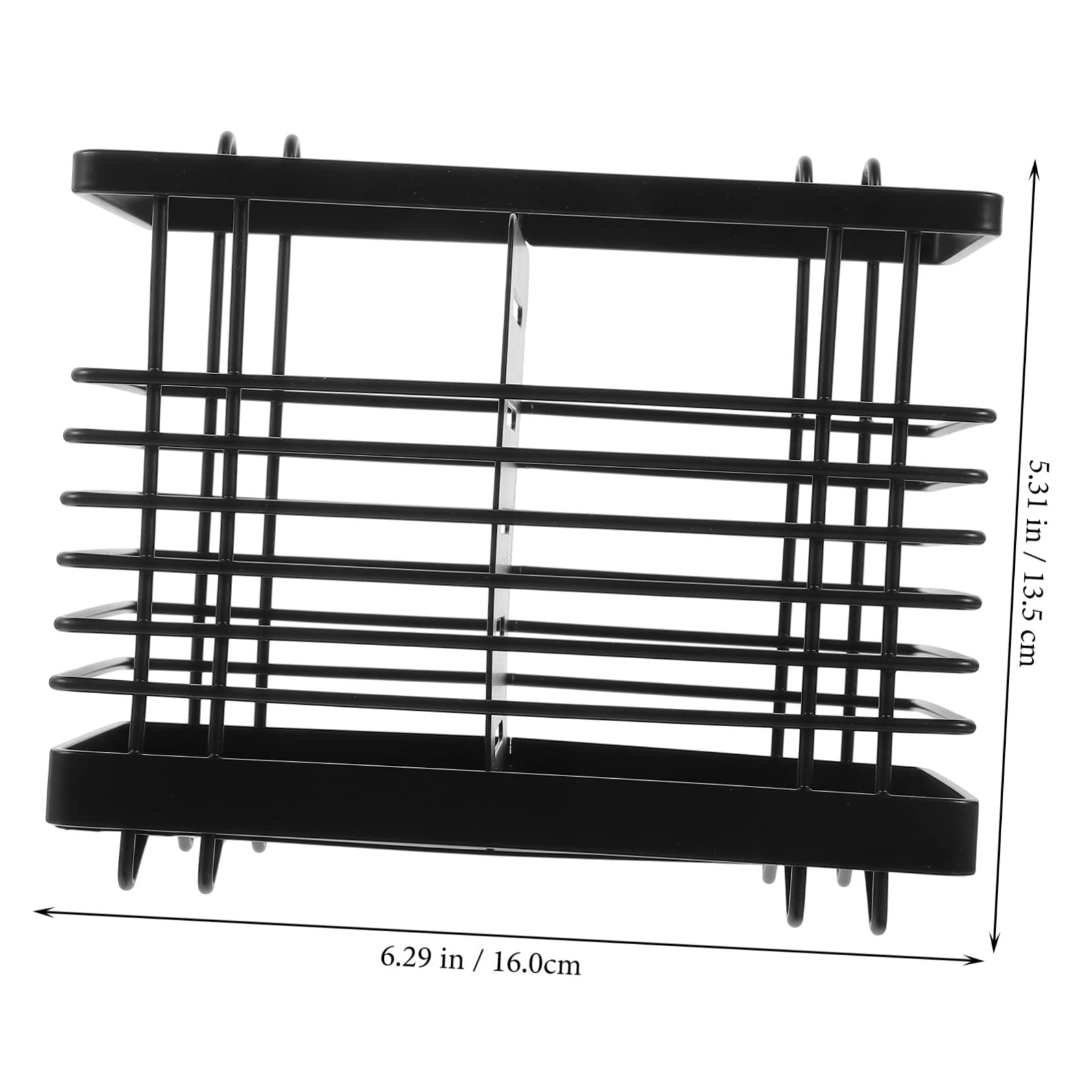SOLUSTRE Chopsticks Holder and Cutlery Basket Dual Use Drainage Organizer for Kitchen Counter Stylish Cooking Utensil Canister with Divided Compartments