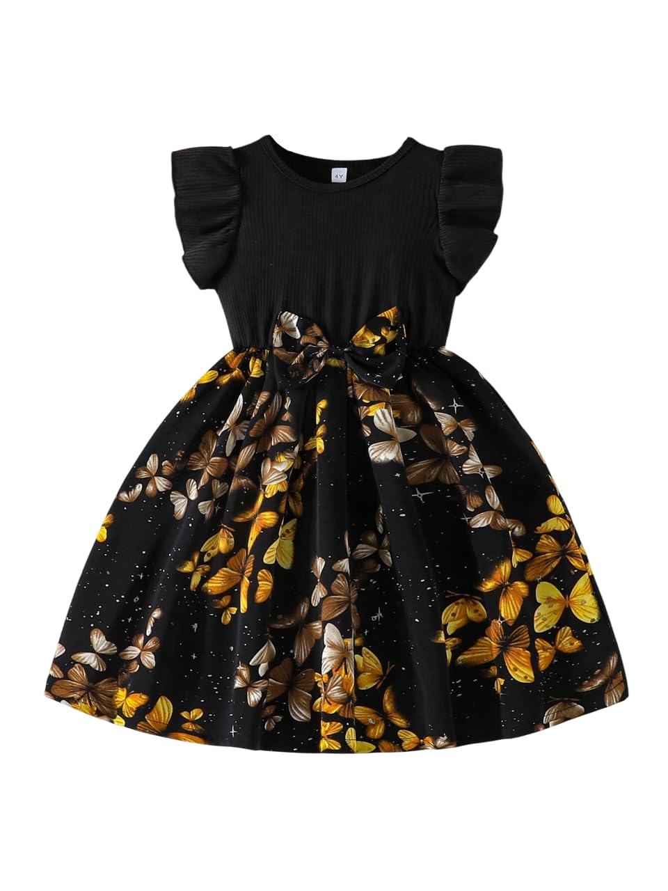 Tagas Girl Summer Casual Dress with Flutter Sleeves, Roses Print || Girls Dress || Party Dress for Girls ||Fency Dress||(K... - Review, Price and Buying Guide