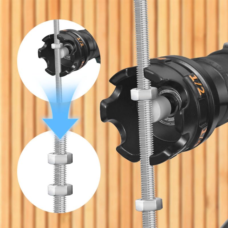 Amazon | Qivine アルミニウム合金ナットジッパードリルアタッチメント