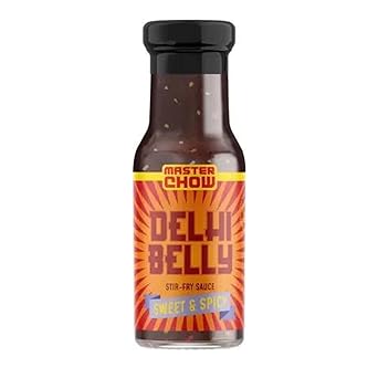 MasterChow Sweet & Spicy Stir Fry Cooking Sauce - 220 gm | Medium Spicy | Serves 4-5 Meals | Delhi Belly Sauce - image, photos