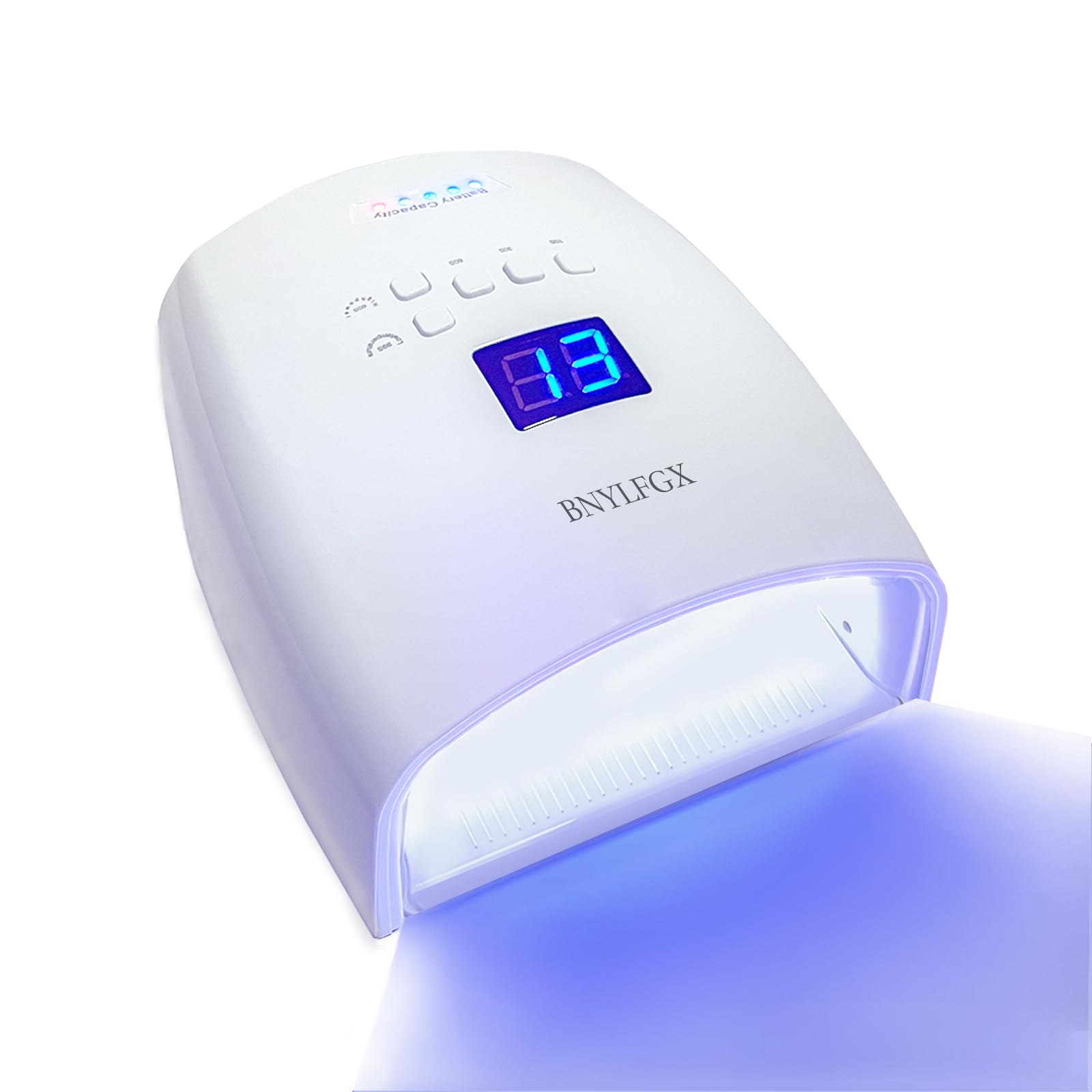 UV Light for Nails, Cordless UV Nail Lamp for Salon & Home | 66W Rechargeable LED Nail Dryer with 5 Timer Setting Auto Sensor Fast Nail Light Curing Lamp, White