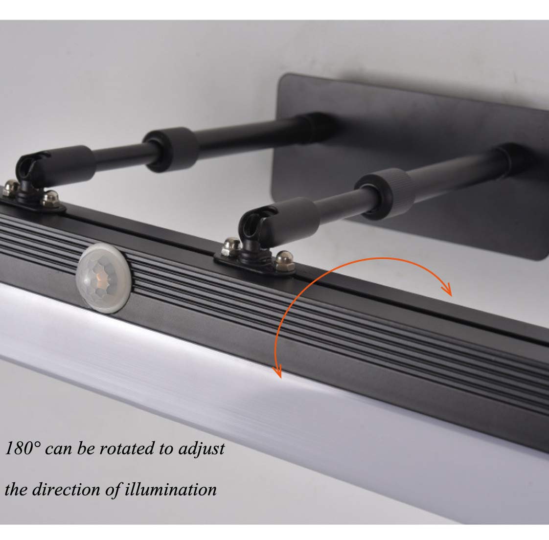Luz espejo baño, luz espejo LED Sensor movimiento Iluminación imagen LED Lámpara frontal pared ahorro energía Blanco cálido 4000K IP44 Luces aplique maquillaje LED impermeables con interruptor enc