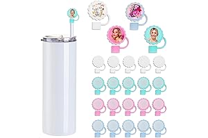 Sublimation Straw Cover Cap Topper Silicone for Tumblers