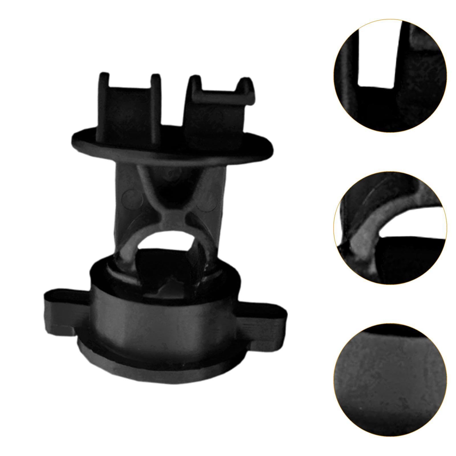 Fenteer 50 aisladores para eléctricas con Clips de Varilla Intermedia de 9,5 mm de diámetro, aisladores de Poste Redondos con Tornillos Apretados para, Negro