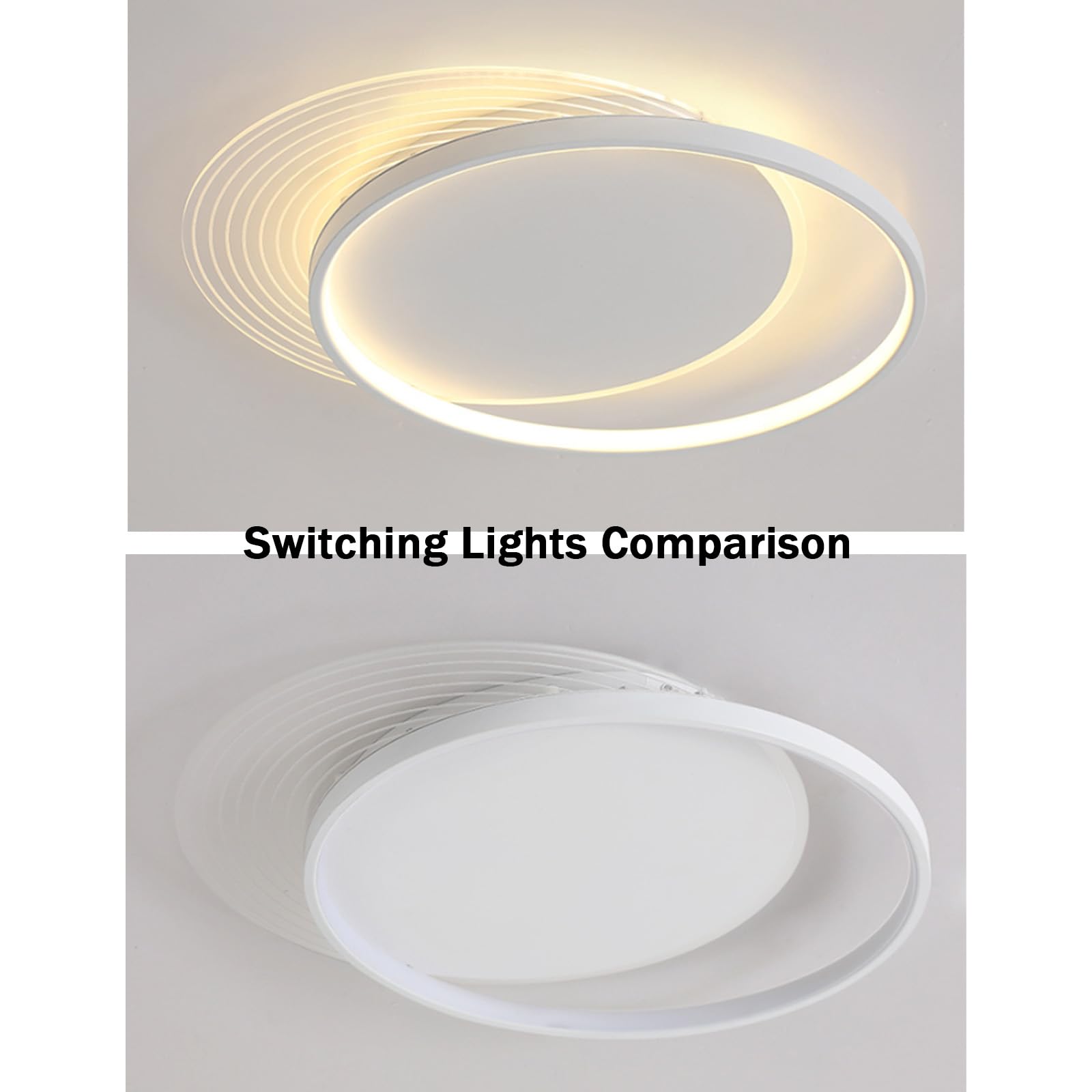 Okrągła lampa sufitowa LED 2700K-6500K z pilotem zdalnego sterowania, nowoczesny minimalistyczny styl, z żelaza, akrylu, idealna do przedpokoju, łazienki lub kuchni.