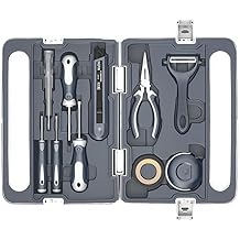 Home DIY Tool Kit, Repair Tools, Compact Mini Tool Box Set, For Furniture Assembly & Home Maintenance, Includes Essential Starter Tools for Home Projects 10 Piece Set A