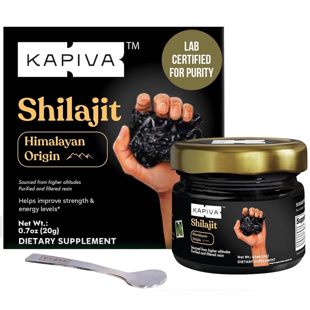 100% Pure Himalayan Shilajit Resin, High Potency for Men & Women | 40 Servings of 500mg | 80+ Trace Minerals, Up to 70% Fulvic Acid | Authentic | Natural Energy & Immune Support