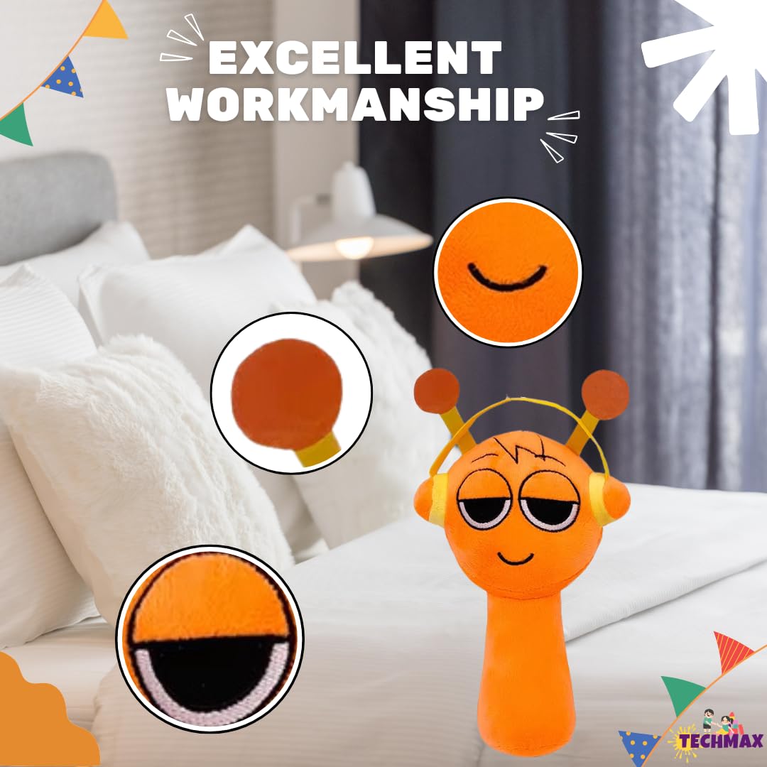 TechMax Solution Sprunki Orange Plushie Toy (Orange, 30 CM) 2