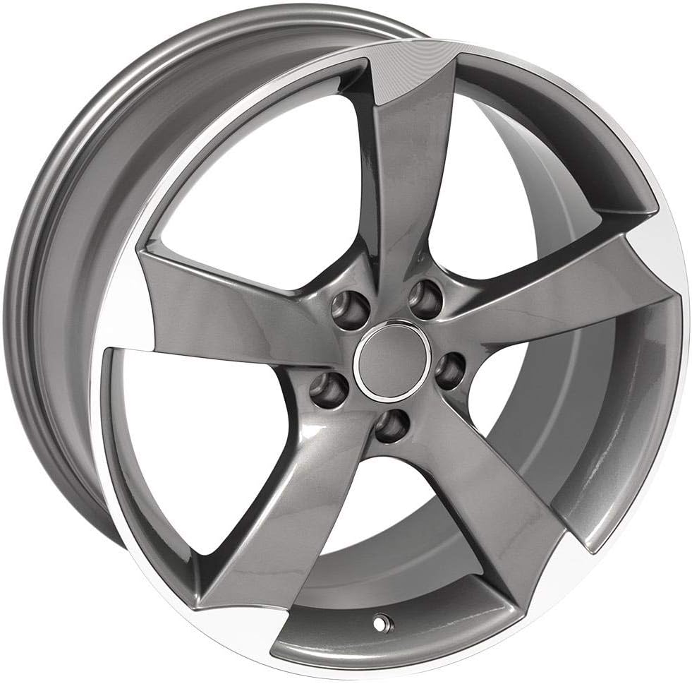 OE Wheels AU29 19 Inch Rim Fits S4 Style 5x112 19x8.5 Gloss Gunmetal Machined - Hollander 58867 (1)