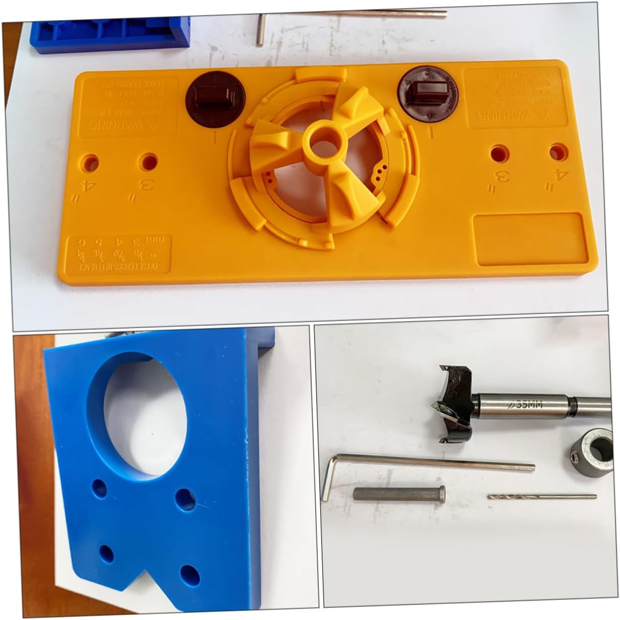 1set Hinge Hole Drilling Guide Accurate Hinge Tool for Woodworking Easy to Use Hand Drill for Home Projects and Enthusiasts