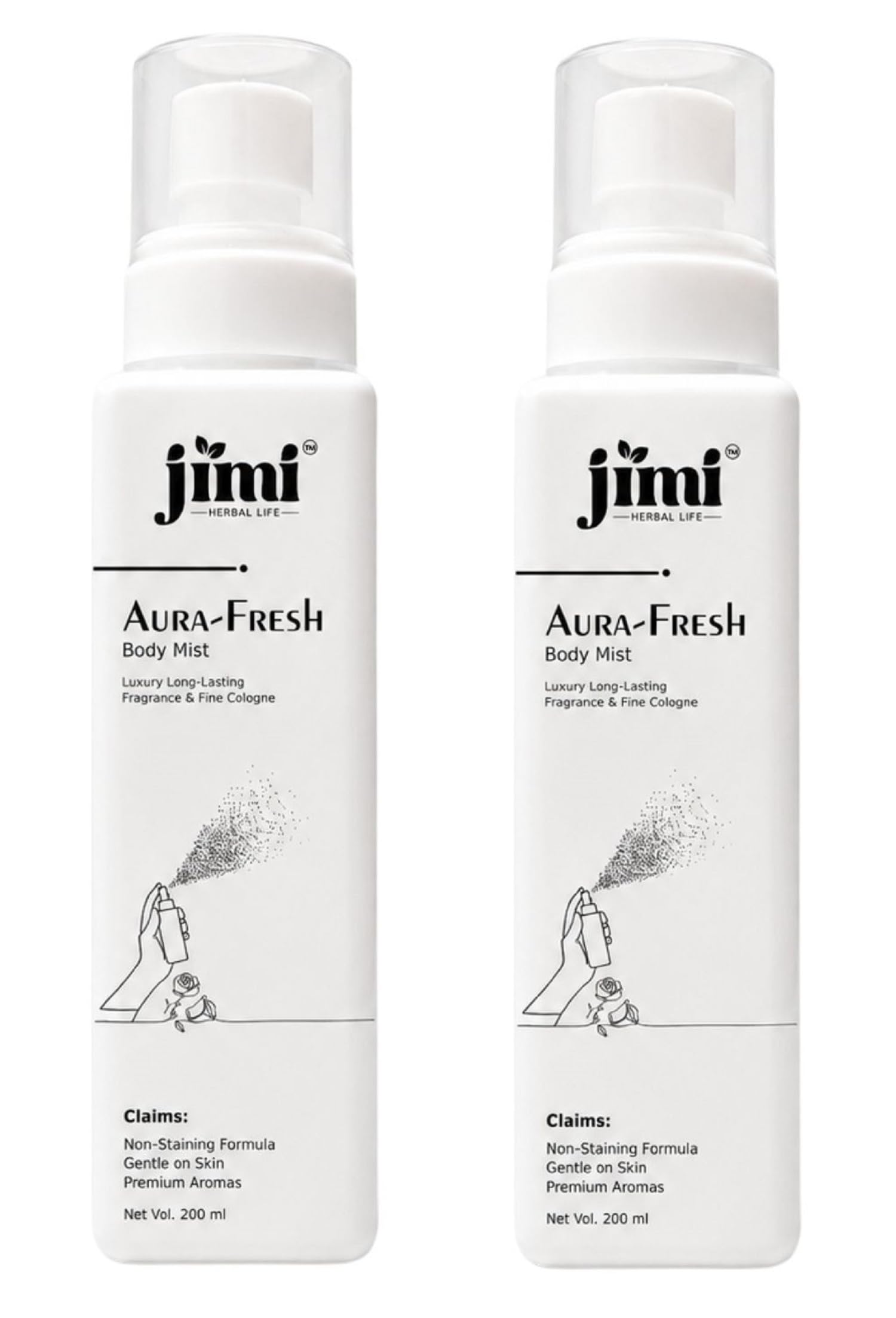 Aura-Fresh Body Mist for Women | Long Lasting Fine Fragrance Body Spray | Refreshing Daily Body Mist | Gentle on Skin | Non-Staining Formula | Premium Perfumed Mist | 200 ml (Pack of 2)-image-27