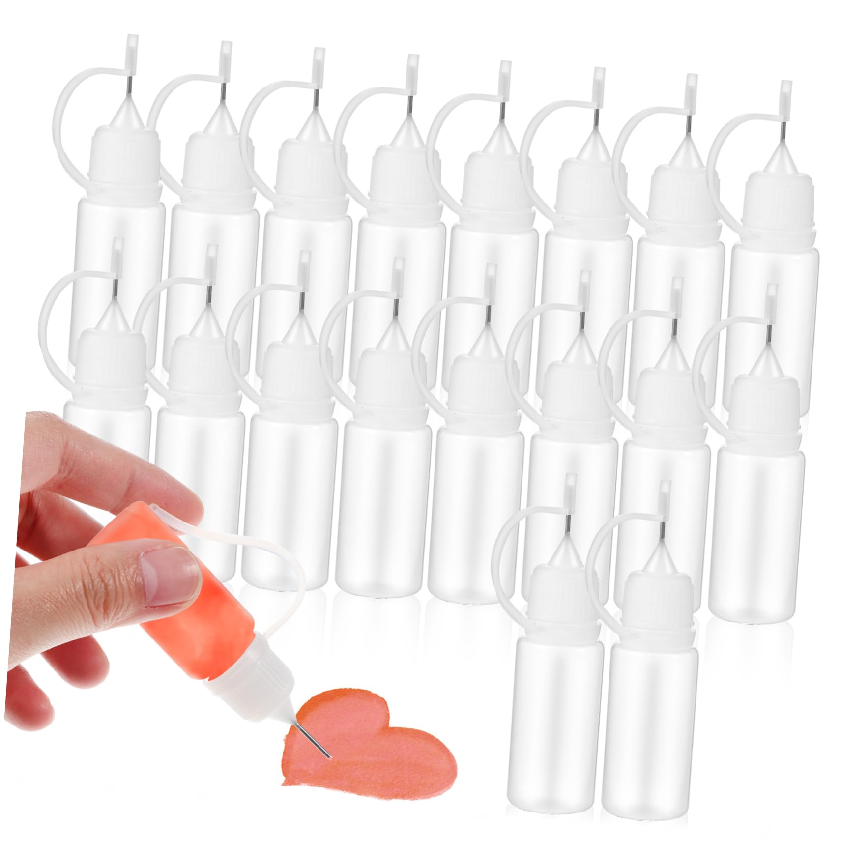 KICHOUSE Dropper Filling Bottles 20 Pcs Applicator Bottles for Precision Gluing Crafting