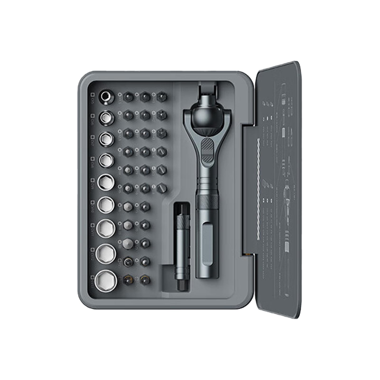 Hsioluted 180Degree Rotating Ratcheting Screwdriver Set 40 In 1 Tool Set For Home Improvement Projects Maintenance Multifunction Ratcheting Wrench