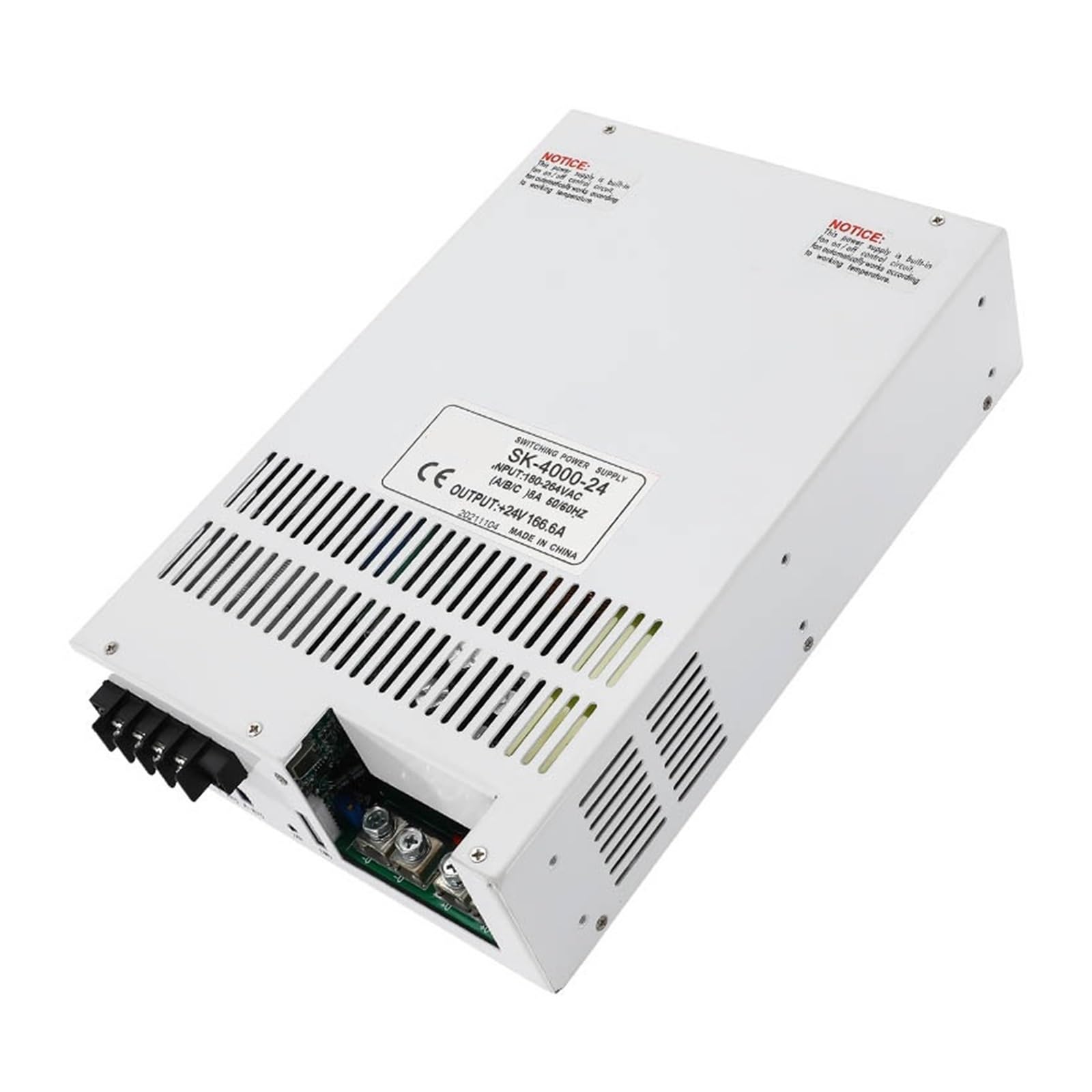 BRODEFUP 4000W Switching Power Supply 220V/380V AC/DC 15V-220V Adjustable Industrial Transformer 48V 80V(330-440VAC,0-24V 166.6A)
