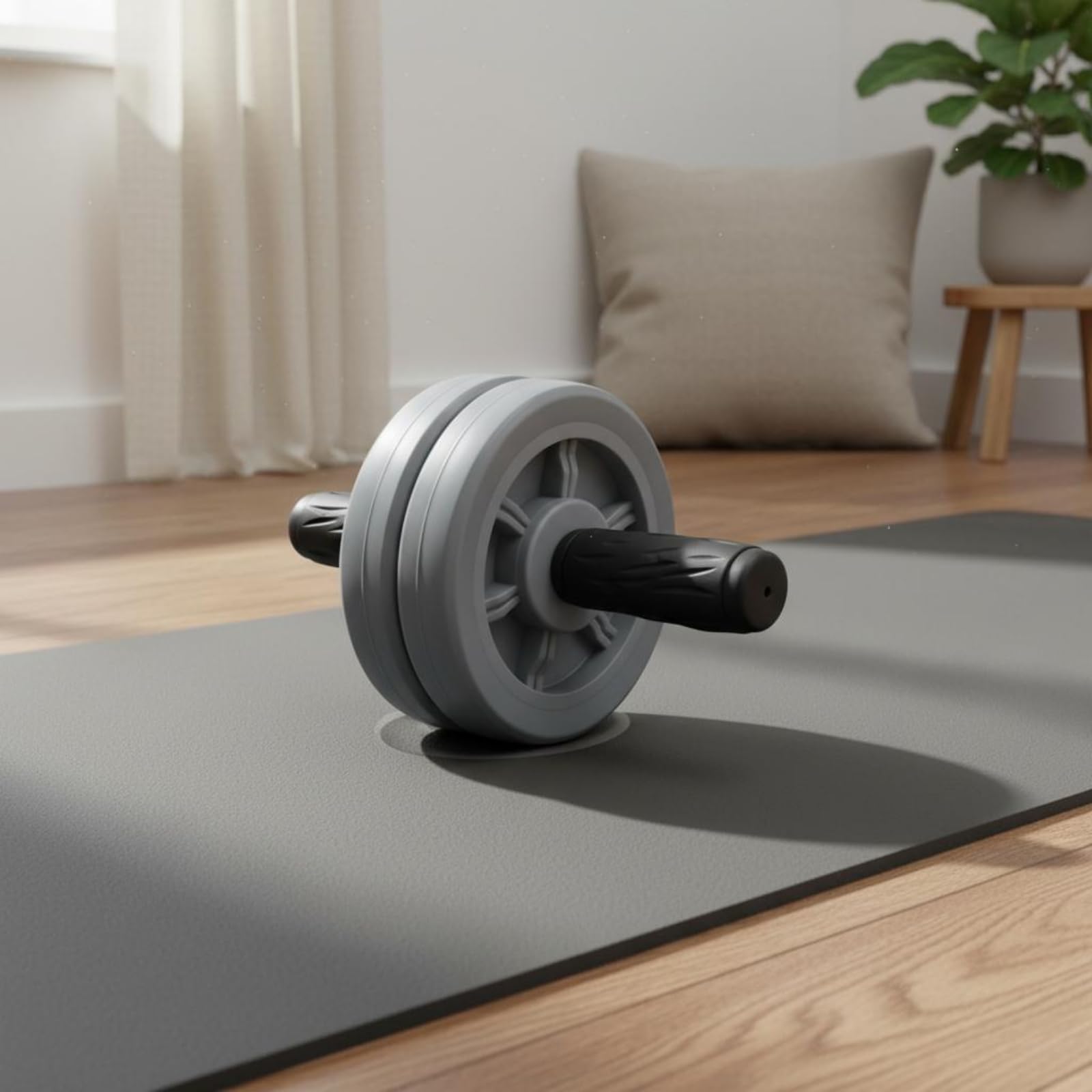 kowaku Rodillo Abdominal Doble Goma Rueda Abdominal Doble 15 Cm Accesorio Fitness