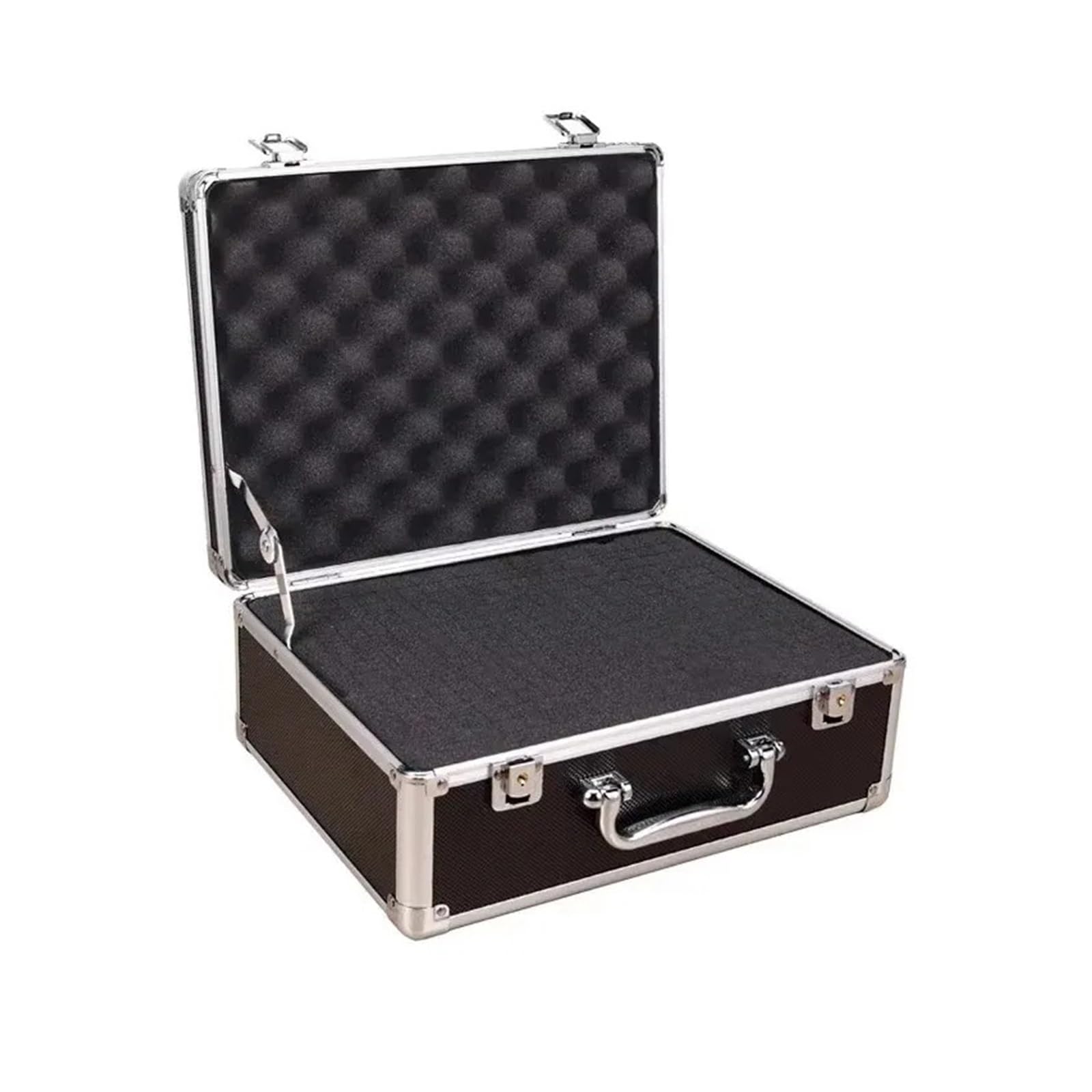 Cassetta Portautensili In Metallo Aluminum Tool Holder Box Case | Flight Briefcase With Passwords / Key Locked, Equipment Cosmetic Makeup Manicure Storage Case(Black password box)