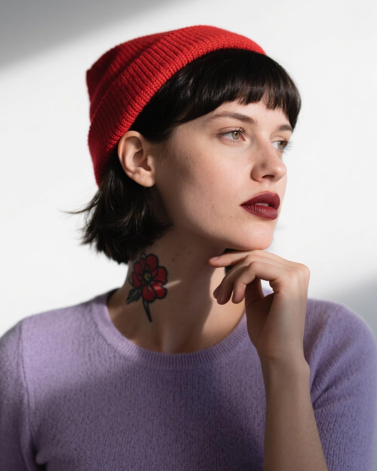 Wool Fisherman Beanies for Men Women, Short Knit Fall Winter Warm Beanie, Watch Cap, Cuffed Trawler Hats, Skull Caps - Image 7