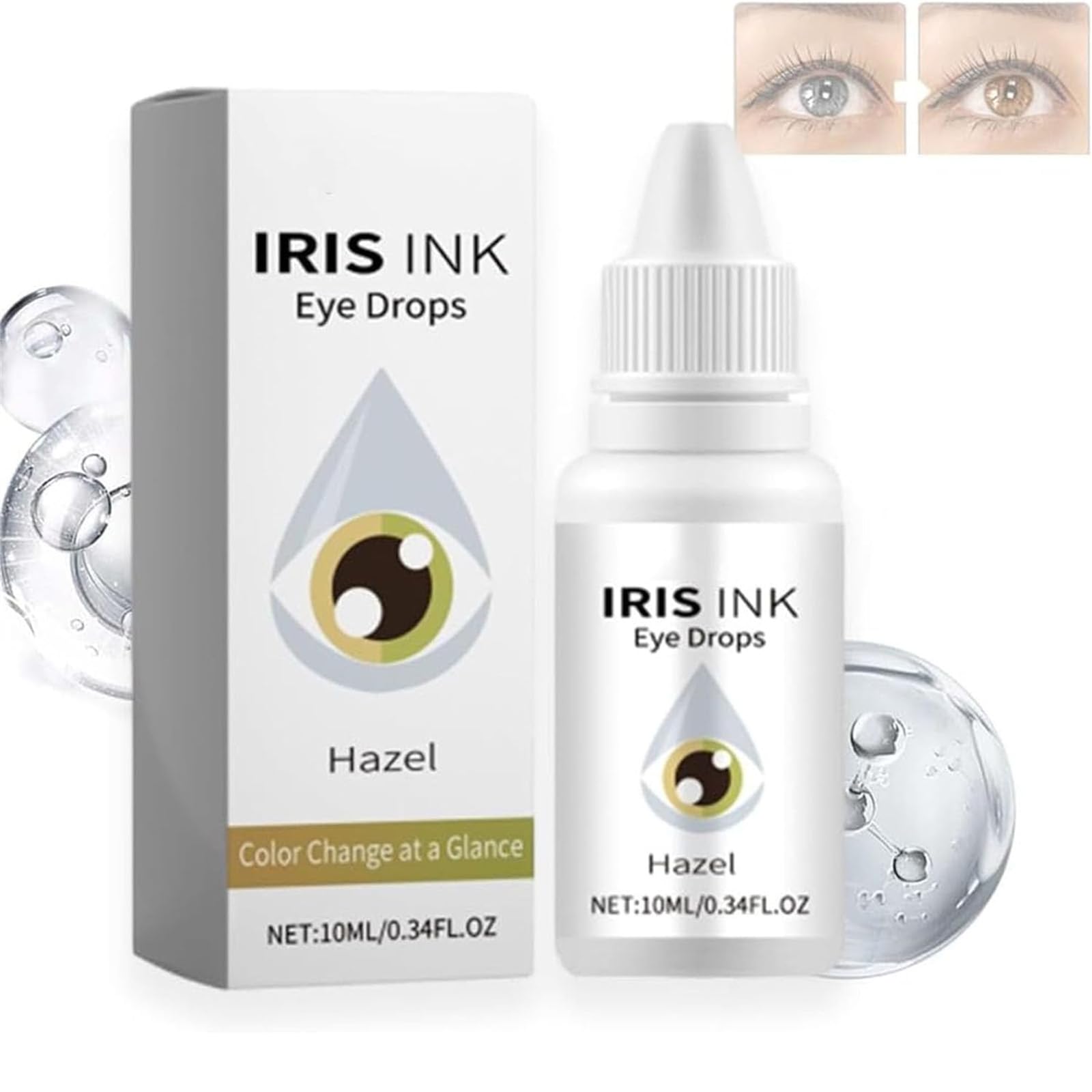 Eye Color Changing Drops, Irisink Pro Eye Drops, Fancy Drops Change Your Eye Color, Irisink Eye Drops, Color Changing Eye Drops, Lighten & Brighten Your Eye Color (Hazel)