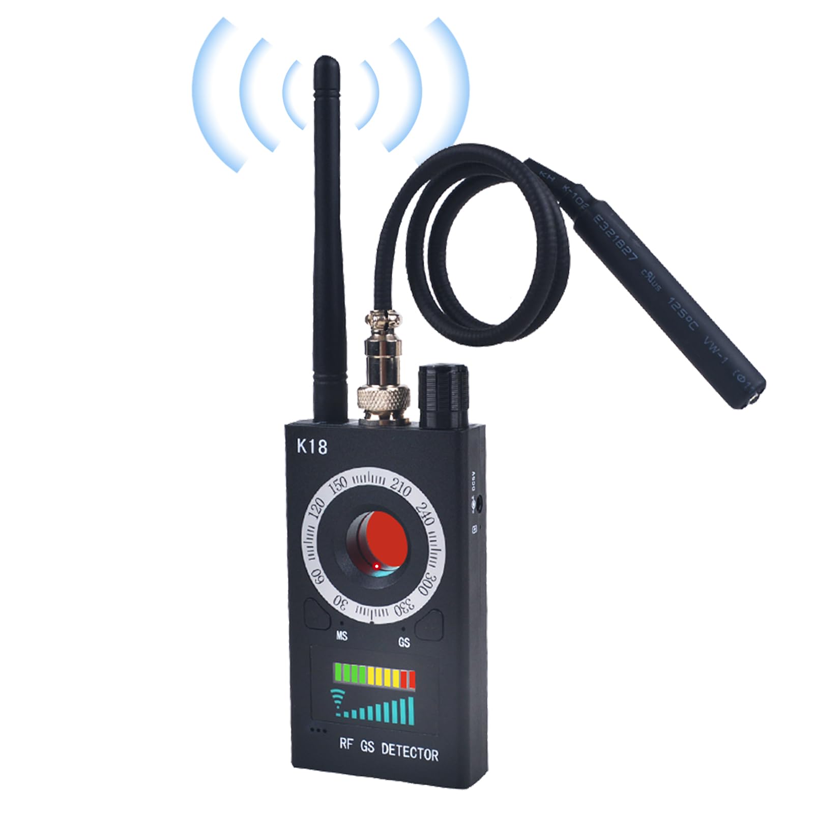 Micro Espion Détecteur, Bug Détecteur RF sans Fil, Détecteur de Micros GPS, Detecteur de Camera et Micro Espion, Détecteur de Bugs pour pour Bureau à Domicile Hôtel